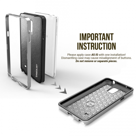 Caseology  Galaxy Note 4 Bumper Frame Klf (Charcoal Black)