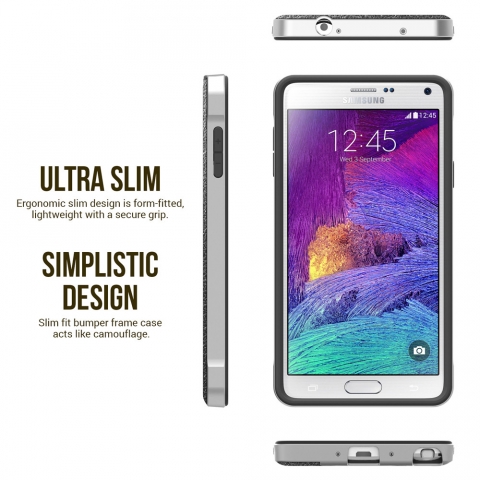 Caseology  Galaxy Note 4 Bumper Frame Klf (Charcoal Black)