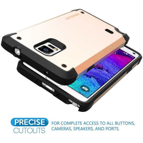 Caseology  Galaxy Note 4 Dual Layer Klf (Gold)