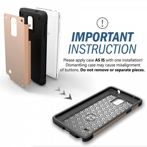 Caseology  Galaxy Note 4 Dual Layer Klf (Gold)