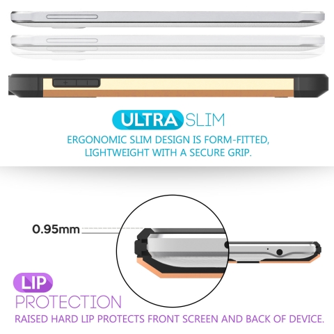 Caseology  Galaxy Note 4 Dual Layer Klf (Gold)