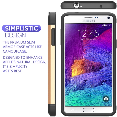 Caseology  Galaxy Note 4 Dual Layer Klf (Gold)
