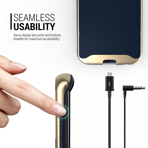 Caseology Galaxy S6 EDGE Wavelenght Serisi K�l�f (Navy Blue)