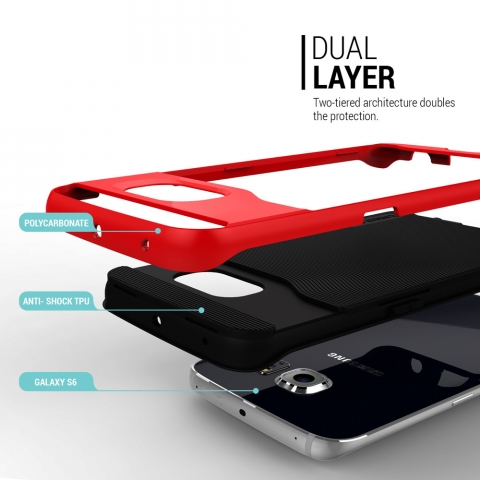 Caseology Galaxy S6 EDGE Wavelenght (Red/Black)