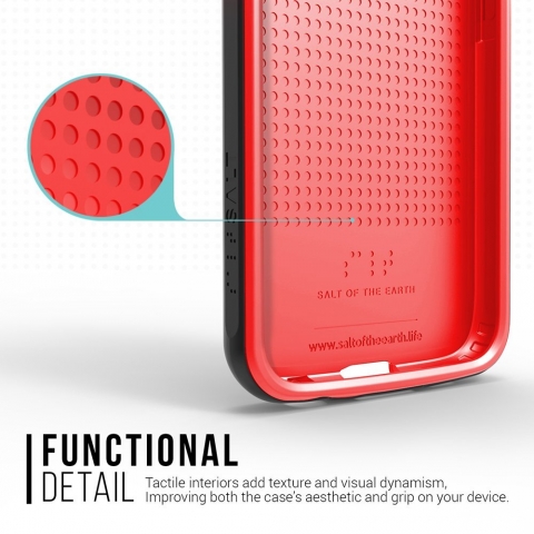 Caseology Galaxy S6 Threshold Serisi Klf (Red/ Black)