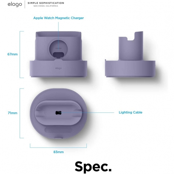 elago 2si 1 Arada Mini Hub Pro Silikon arj Stand-Lavander