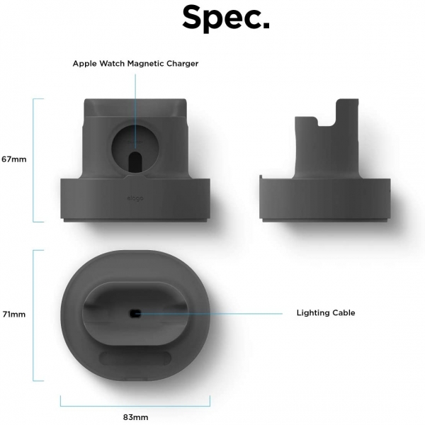 elago 2si 1 Arada Mini Silikon arj Stand-Dark Grey