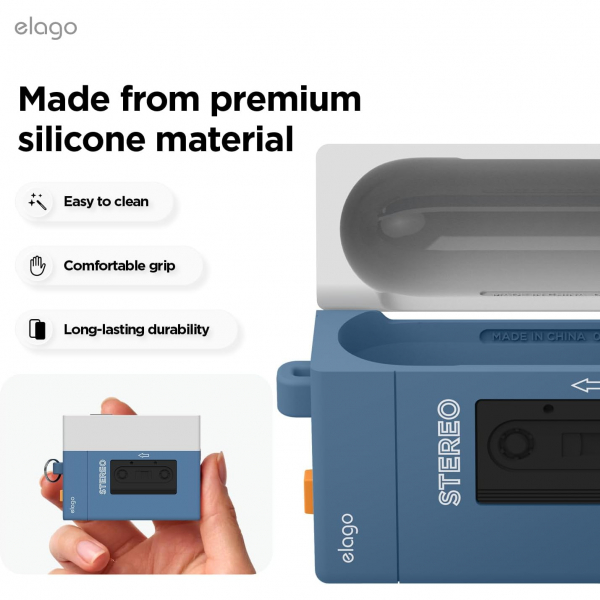 elago Apple AirPods Pro 3 Kaset Tipi Klf-Blue