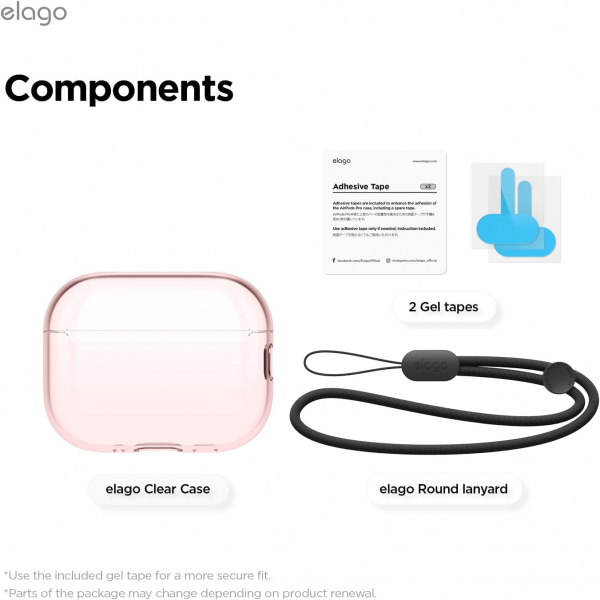 elago Apple AirPods Pro 3 effaf Klf-Lovely Pink