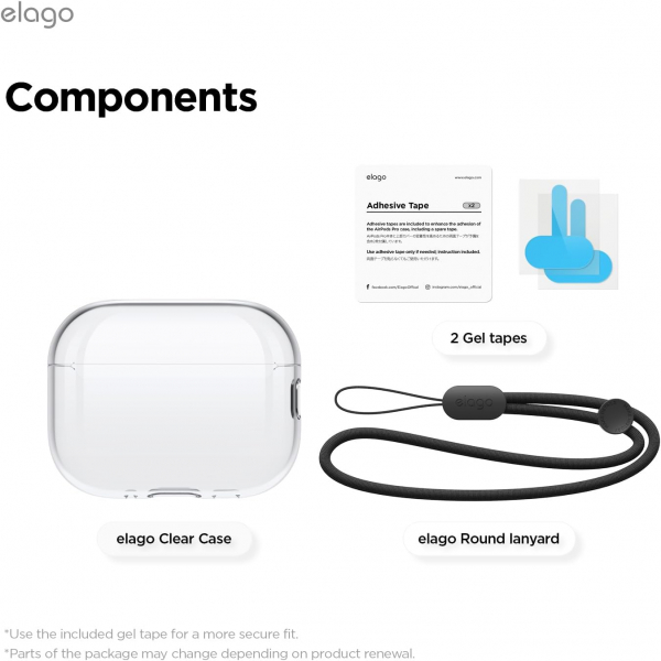elago Apple AirPods Pro 3 effaf Klf-Clear