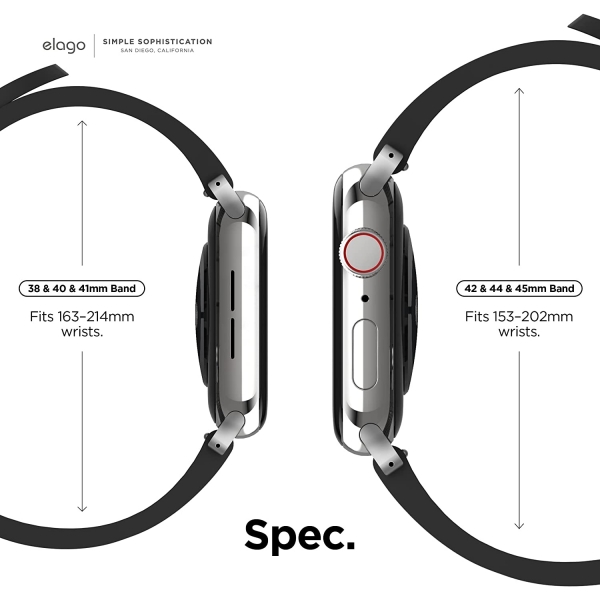 elago Apple Watch 7 Silikon Kay (41mm)-Black