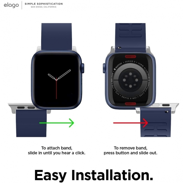 elago Apple Watch 7 Silikon Kay (41mm)-Navy