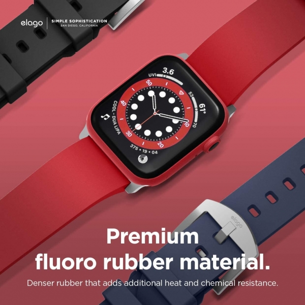 elago Apple Watch 7 Silikon Kay (41mm)-Red