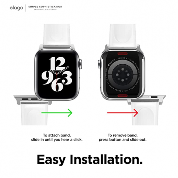 elago Apple Watch 7 Silikon Kay (41mm)-Clear