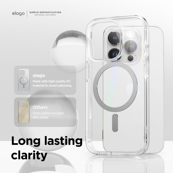elago Apple iPhone 15 Pro Manyetik Klf-Medium Grey