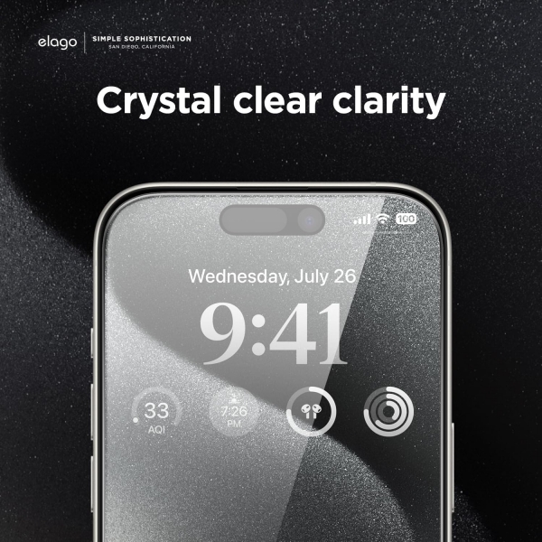 elago Apple iPhone 15 Pro Privacy Ekran Koruyucu(2 Adet)