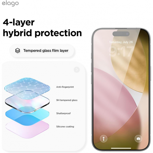 elago Apple iPhone 17 Ekran Koruyucu (2 Adet)