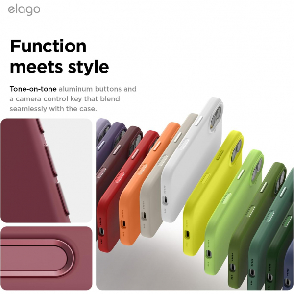 elago Apple iPhone 17 Manyetik Klf-Burgundy