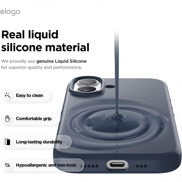 elago Apple iPhone 17 Manyetik Klf-Jean Indigo