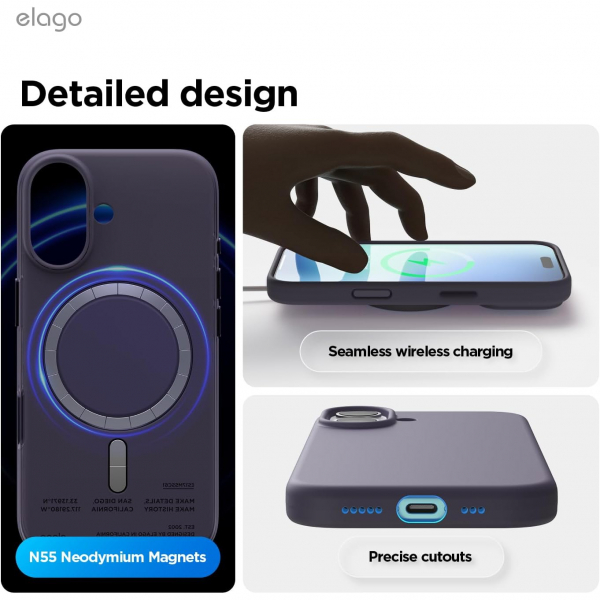 elago Apple iPhone 17 Manyetik Klf-Deep Lavender