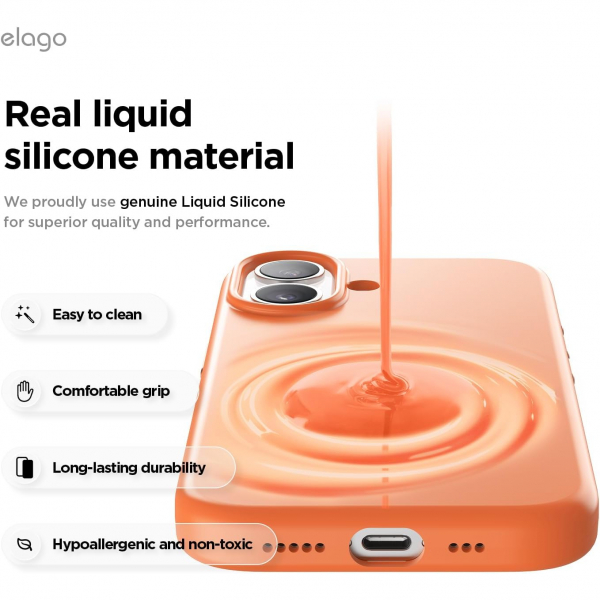 elago Apple iPhone 17 Manyetik Klf-Orange