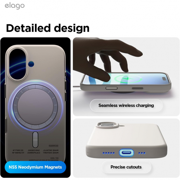 elago Apple iPhone 17 Manyetik Klf-Stone