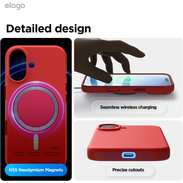 elago Apple iPhone 17 Manyetik Klf-Red