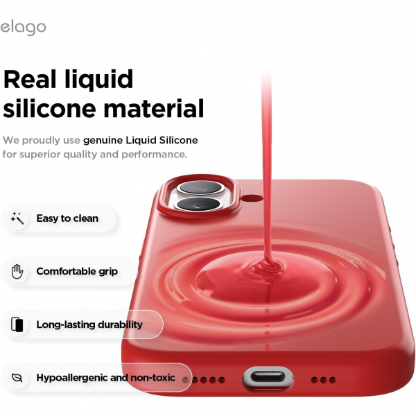 elago Apple iPhone 17 Manyetik Klf-Red