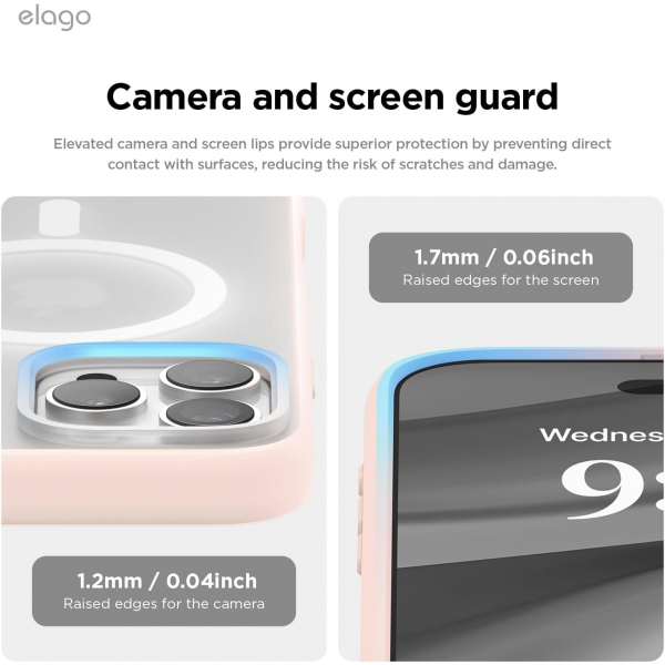 elago Apple iPhone 16 Pro Hybrid effaf Klf-Matte Pink