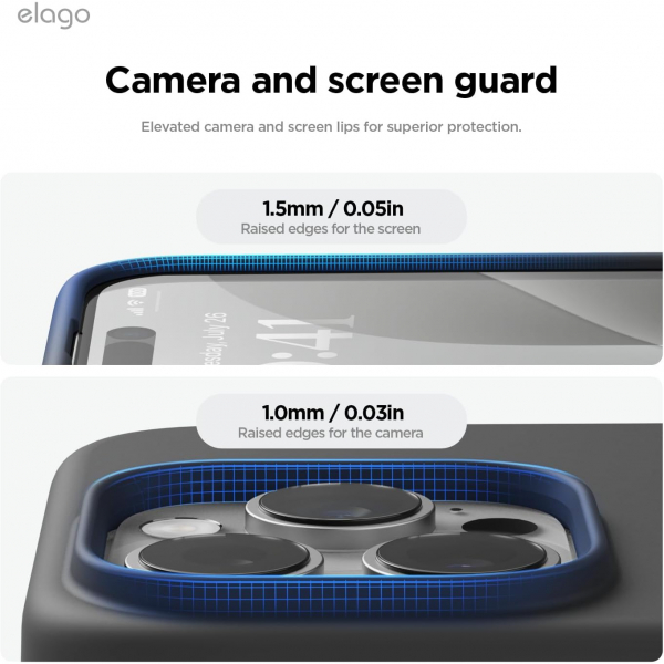elago Apple iPhone 16 Pro Silikon Klf-Black