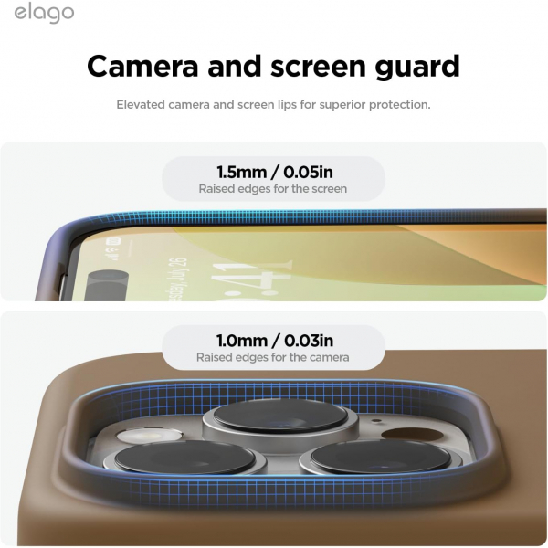 elago Apple iPhone 16 Pro Silikon Klf-Brown