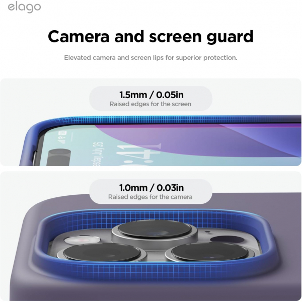 elago Apple iPhone 16 Pro Silikon Klf-Deep Lavender