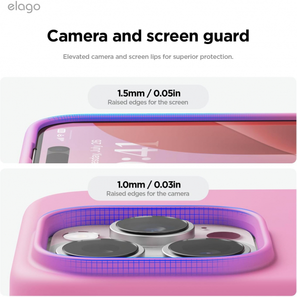 elago Apple iPhone 16 Pro Silikon Klf-Hot Pink