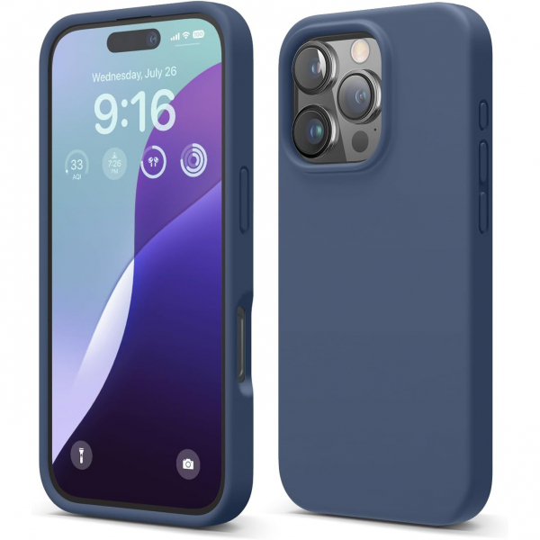 elago Apple iPhone 16 Pro Silikon Klf-Jean Indigo