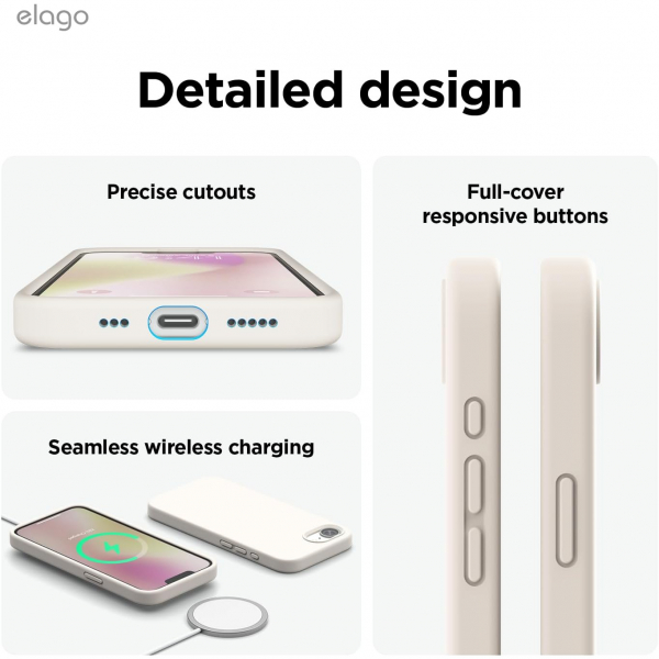 elago Apple iPhone 16e Silikon Klf-Stone