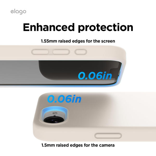 elago Apple iPhone 16e Silikon Klf-Stone