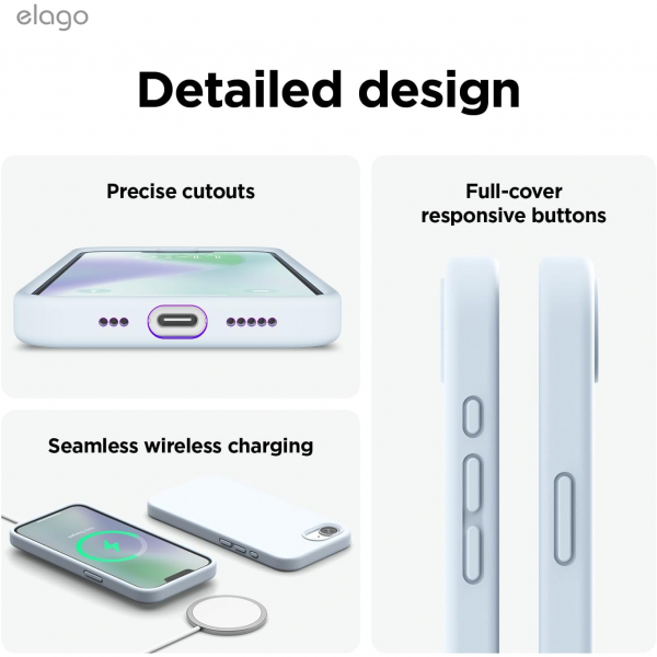 elago Apple iPhone 16e Silikon Klf-Light Blue
