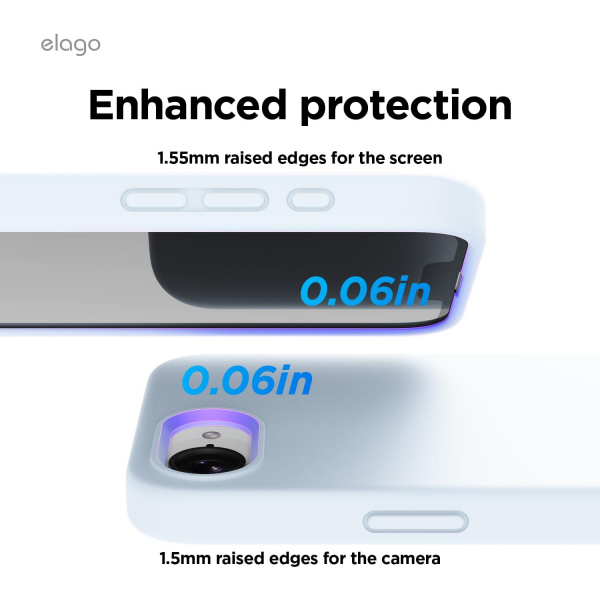elago Apple iPhone 16e Silikon Klf-Light Blue