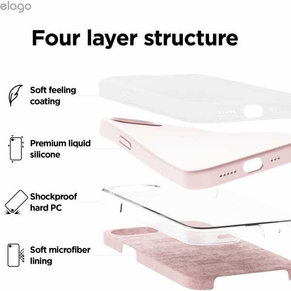 elago Apple iPhone 16e Silikon Klf-Lovely Pink