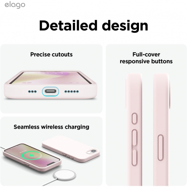 elago Apple iPhone 16e Silikon Klf-Lovely Pink