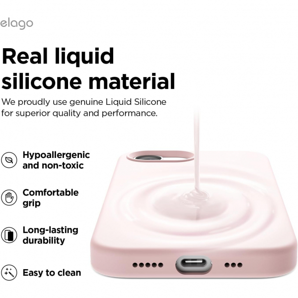elago Apple iPhone 16e Silikon Klf-Lovely Pink