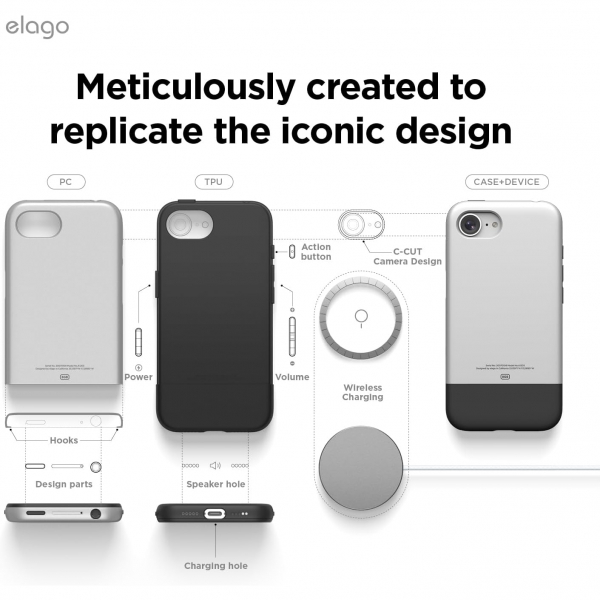 elago Apple iPhone 16e Manyetik Klf