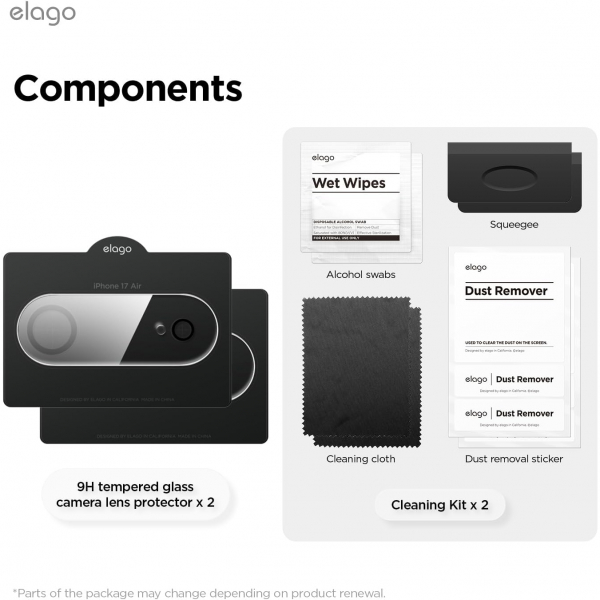 elago Apple iPhone Air Kamera Lens Koruyucu(2 Adet)