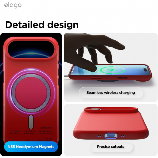 elago Apple iPhone Air Manyetik Klf-Red