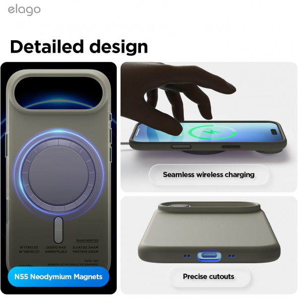 elago Apple iPhone Air Manyetik Klf-Medium Grey