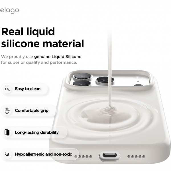 elago Apple iPhone 17 Pro Manyetik Klf-Stone