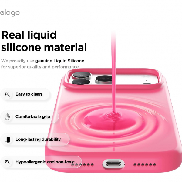 elago Apple iPhone 17 Pro Max Manyetik K�l�f-Ice Red