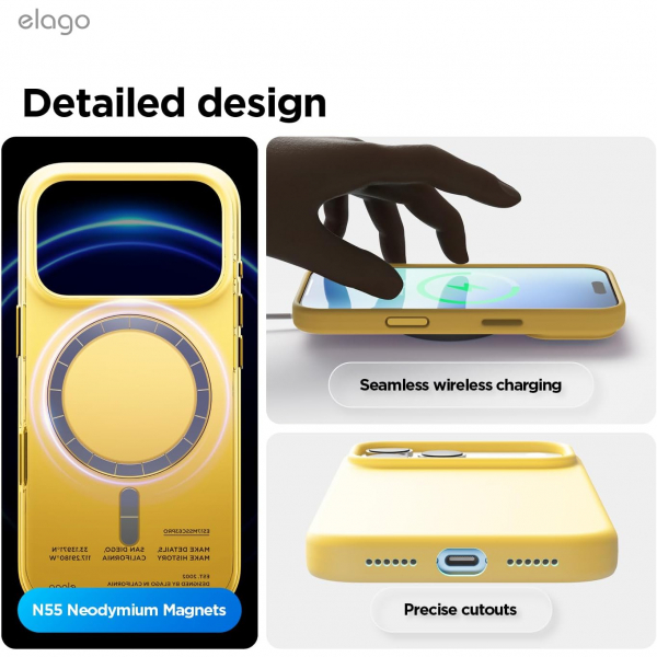 elago Apple iPhone 17 Pro Max Manyetik K�l�f-Yellow