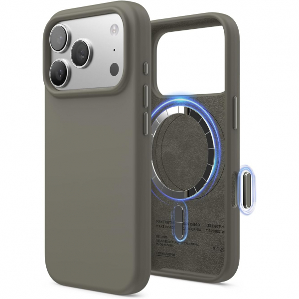 elago Apple iPhone 17 Pro Manyetik Klf-Medium Grey