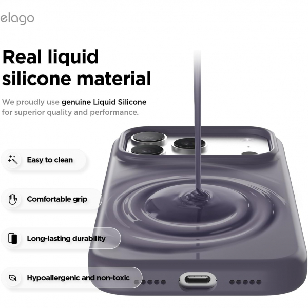 elago Apple iPhone 17 Pro Manyetik Klf-Deep Purple